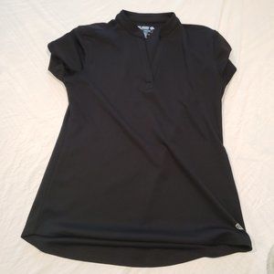 Black Loose Fit Mandarin Collar Shirt Size XS By REEL LEGENDS 100% Polyester